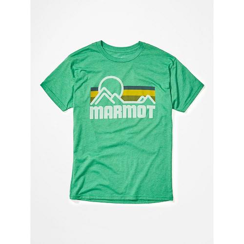 Marmot Clothes Green NZ - Coastal T-Shirts Mens NZ472589